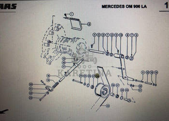 Rolka napinacza Claas Mega 370-340 Nr kat. 000 629 006 2 Nr kat. 000 629 0…