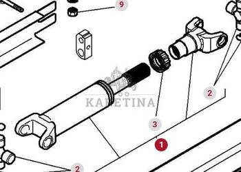 Massey Ferguson 7516 Przegub Uniwersalny 910MM 4287995M92