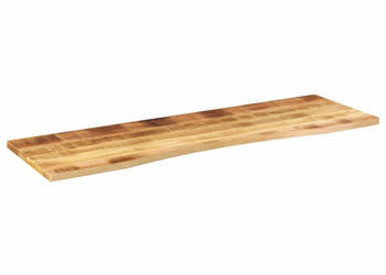 Blat biurka z wycięciem 160x50x25 cm surowe drewno mango WM-370183