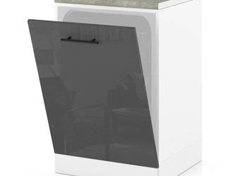 Front Do Zabudowy Zmywarki 60cm Szafka Kuchenna Spremium Szary Połysk