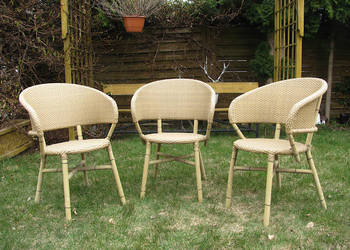 ~* 3 Fotele Wiklinowe krzesła *~