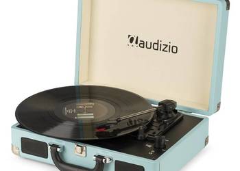 Gramofon Audizio RP114 w Walizce Głośniki AUX in Miętowy Gramofon w Walizce