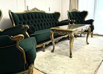 Komplet sofa fotele barok wypoczynkowy stylowy Ludwikowski