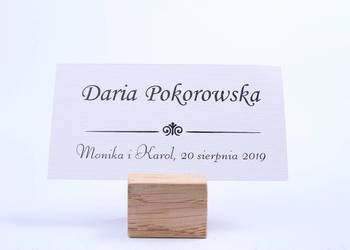 Winietki z drewnianą podstawką WD17
