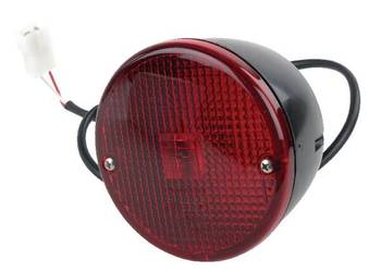 Lampa tylna zespolona, okrągła czerwona przykręcana Ø 115 mm z wtyczką AMP…