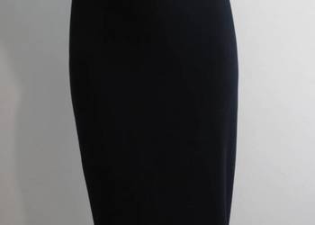 Spódnica Czarna Dopasowana Dżersejowa Midi Jersey Wizytowa Biuro Office XL