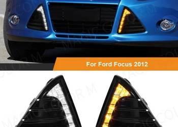 Światła lampy do jazdy dziennej LED DRL + kierunkowskazy Ford Focus mk3