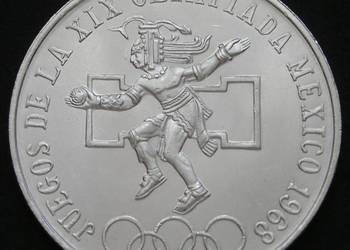 MEKSYK 25 PESOS 1968 - OLIMPIADA - SREBRO - STAN 2