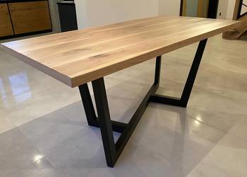 Duży stół z litego drewna dębowego 190x90 do jadalni, salonu