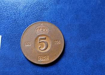Stare monety 5 ore 1968 Szwecja Stare monety 5 ore 1968 Szwecja