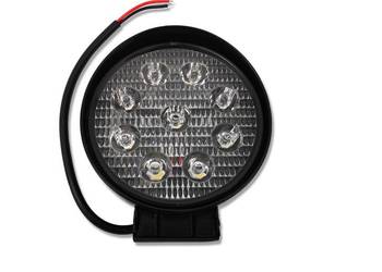 REFLEKTOR LAMPA ROBOCZA LED OKRĄGŁA 12-24V 27W [3141]