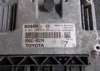 toyota YARIS 1.0 komputer sterownik silnika 0261208936 89661-0D270