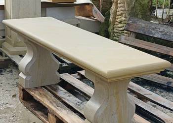 Ławka z piaskowca, ręczna robota, naturalny kamień