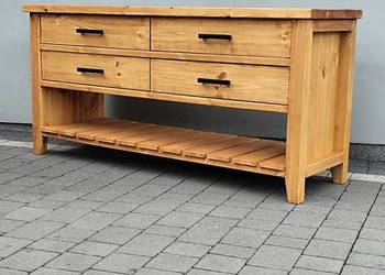 Komoda z litego drewna 160x50x75 – kolor dąb – ręczna robota
