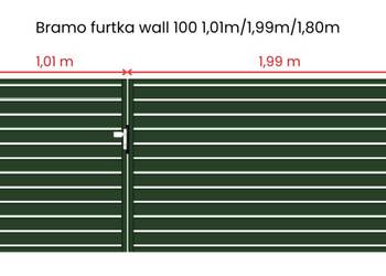 Bramo-Furtka wall 100 1,01m/1,99m/1,8m Zielona