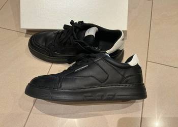 Sneakersy Skórzane Czarno Białe Męskie Emporio Armani rozm 44 j Nowe
