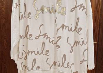 Nowa bluzka marki Womedor rozmiar L-XL kremowa w napisy