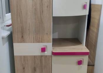 Szafa dla dziewczynki Różowo Biała szafka meble dla dzieci dziecięce