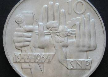 CZECHOSŁOWACJA 10 KORON 1964 - SREBRO