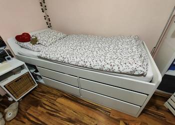 Łożko Ikea 90x200 plus materac i stelaż