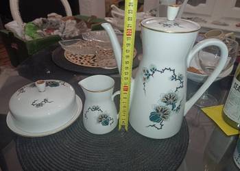 Stary,piękny zestaw porcelanowy z sygnaturą