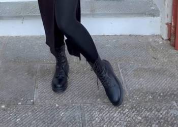 Martensy Skórzane Buty Damskie rozm 37 - 37,5 Czarne NOWE