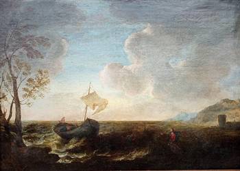 Barokowy obraz olejny 17 wiek Włochy