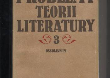 Problemy teorii literatury seria 3