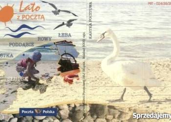KARTKA POCZTOWA - KASZUBY - USTKA PODDĄBIE ROWY ŁEBA POCZTA