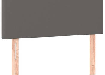 Zagłówek do łóżka z LED szary 80x5x78/88 cm sztuczna skóra WM-3121408