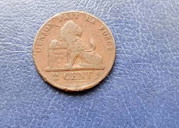 Stare monety 2 cent 1869 Belgia