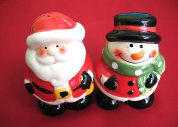 Sól i pieprz -  mikołaje - 8 x 5 x 5 cm Solniczka i pieprzniczka