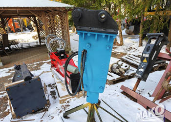 Młot hydrauliczny Krupp do koparki / Mocowanie sworzeń fi 45 mm