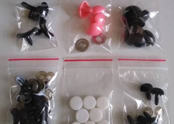 Nos, Oczy lub Usta do Amigurumi, urocze, kawaii , Grzechotka Zestaw