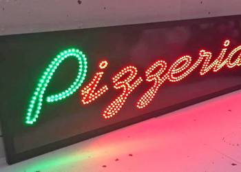 LED tablica diodowa reklamowa PIZZERIA 136x36cm zewnętrzna g