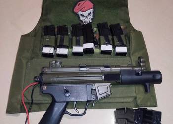 ASG KRÓTKIE MP5 8 MAGAZYNKÓW + KAMIZELKA AIRSOFT REPLIKA 6MM