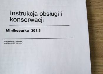 dtr instrukcja obsługi koparka caterpillar 301.8 i inne