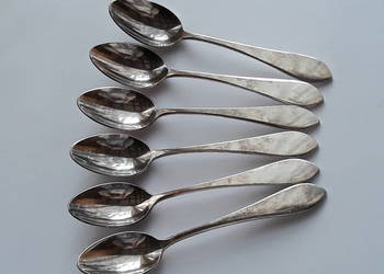 Posrebrzane łyżeczki do kawy / mokki, KSIĘSTWO WARSZAWSKIE, Hefra