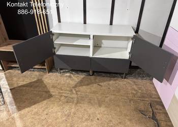 Komoda BESTÅ biały / Lappviken / Stubbarp ciemnoszary, 120x42x74 cm