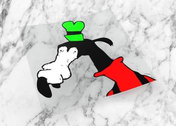 Naklejka GOOFY 6 x 5 cm disney meme spoderman