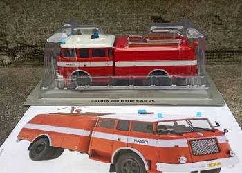 SKODA 706 LIAZ RTHP 25 Kultowe ciężarówki PRL 1/43 Deagostini Straż pożarna