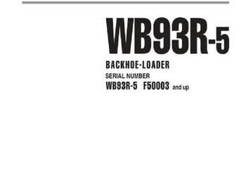 KOMATSU WB93R-5 instrukcja obsługi DTR, instrukcja napraw PL KOMATSU WB93R-5 instrukcja obsługi DTR, instrukcja napraw PL