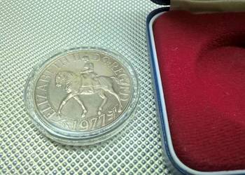 Wielka Brytania 25 pensów, 1977r,  25 rocznica panowania
