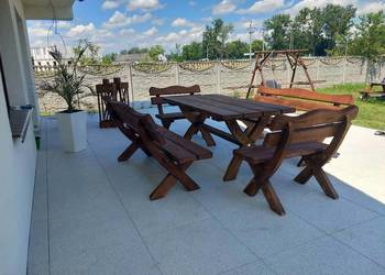 Meble ogrodowe z litego drewna ławki Stół stoły meble ogrodowe ławka