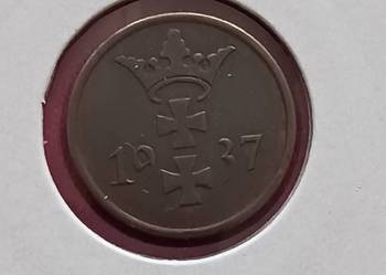 1 Fenig Wolne Miasto Gdańsk 1937 r. nr.3 - około mennicza