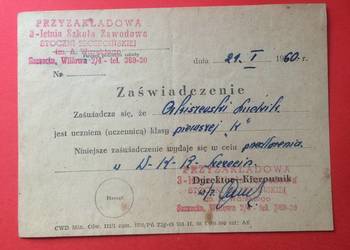 ( 1718 ) Zaświadczenia Z Miejsc Pracy, Orkiszewski