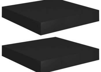 Półki ścienne 2 szt. czarne 23 x 235 x 38 cm MDF WM-323824