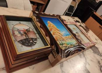 szkatułka zegar szafka na klucze obraz