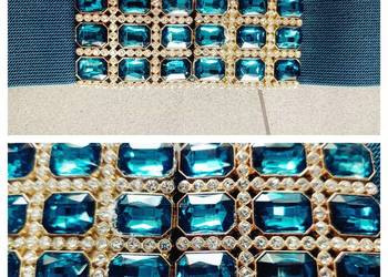 Pasek Damski-GUMA OZDOBNA BIŻUTERIA /cekiny /kamienie