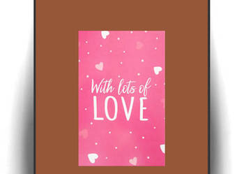 love plakat A4, love obrazek do domu, boho plakat z napisem